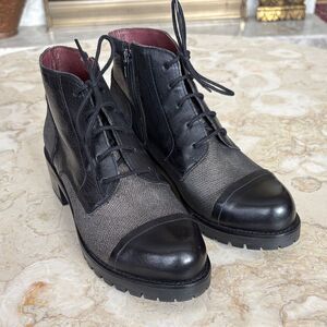 Brako Leather Ankle Boots Lug Sole - Made in Portugal - As New